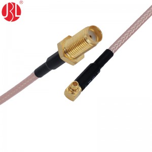 SMAKY-MMCXJW-316 MMCX Plug RA to SMA Jack Coax Cable