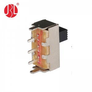 Interruptor deslizante SS-12F45 SPDT DIP através do orifício PC horizontal