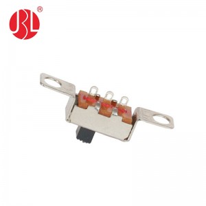 SS-12F48 Chave deslizante SPDT DIP através do orifício Solda horizontal Parafusos de montagem