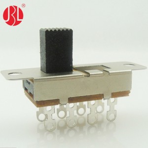 SS-23L04 Screw Panel Mount Slide Switch 2P3T Solder Terminals