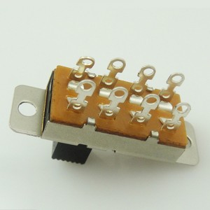 SS-23L04 Screw Panel Mount Slide Switch 2P3T Solder Terminals