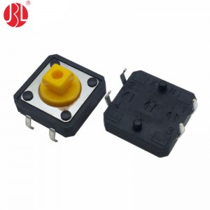 TC-00122E 12*12*7.3mm Tactile Switch Through Hole with Board Guides