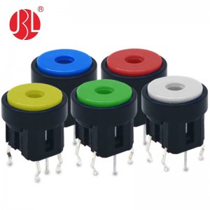 TD0-224 7,6*6 Interruptor tátil iluminado SPST-NO Acionado pela parte superior através do orifício