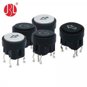 TD0-224 7,6*6 Interruptor tátil iluminado SPST-NO Acionado pela parte superior através do orifício