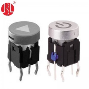 Custom TD01-3008R Illuminated Tactile Switch Round Button DIP