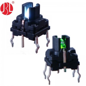 TD02F-1D 6*6*7 Interruptor tátil iluminado IP67 à prova d'água