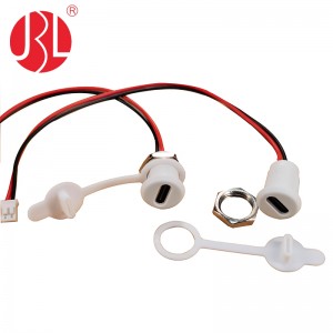 USB-20C-F-02HL02 USB-Typ-C-Buchse für Plattenmontage mit Gewinde
