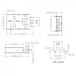 USB Type A 2.0 Plug Surface Mount