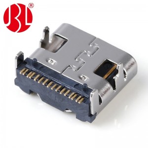 USB-20C-F-01 Receptáculo USB 2.0 Tipo C 16 pinos montagem em superfície através do orifício USB 2.0 tipo C