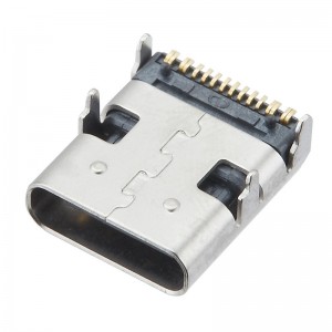 USB-20C-F-01 L12 USB Type C Jack SMT THT Hole Right Angle