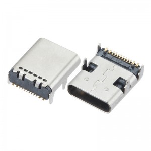 USB-20C-F-01 L12 USB Type C Jack SMT THT Hole Right Angle