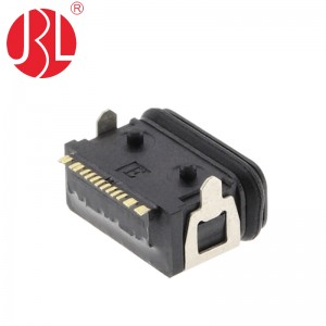 USB-20C-F-01DF04 IPX7 Waterproof USB 2.0 Type C Receptacle 16 Position SMT