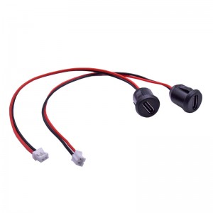 Snap-In Panel Mount USB Typ C 2.0 Buchse Kabelkonfektion