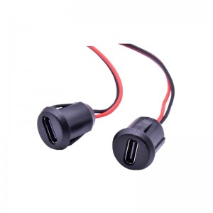 Snap-In Panel Mount USB Typ C 2.0 Buchse Kabelkonfektion