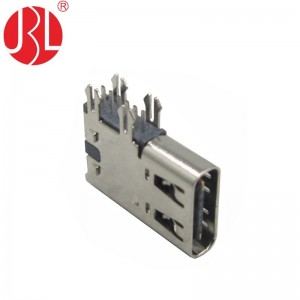 USB-20C-F-06-CD01 Vertical USB tipo C 6 posições DIP