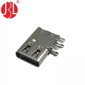 USB-20C-F-06-CD01 Upright USB Type C 6 Position DIP