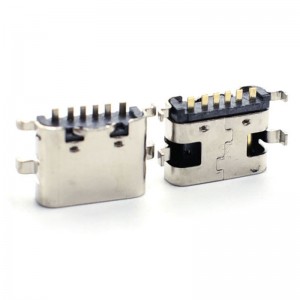 USB-20C-F-06C16 Mid Mount USB tipo C 6P Offset 1,6 mm