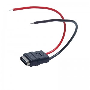 Conector USB tipo C para montagem em painel USB-20C-F-06F03L