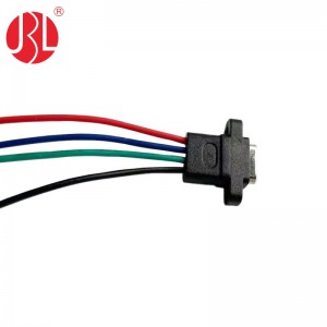 USB-20C-F-06F06L USB-Typ-C-Kabelkonfektion für Panelmontage