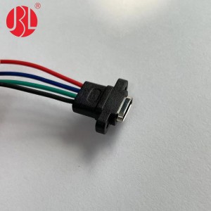 USB-20C-F-06F06L montagem em painel montagem de fio USB tipo C