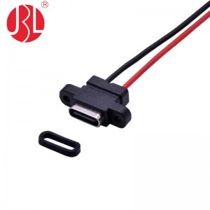 USB-20C-F-06F09L USB-Typ-C-Buchsenschraube Kabelkonfektion für die Schalttafelmontage