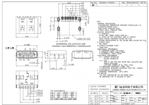USB-20C-F-06T USB 2.0 tipo C receptáculo 6 posições SMD ângulo reto