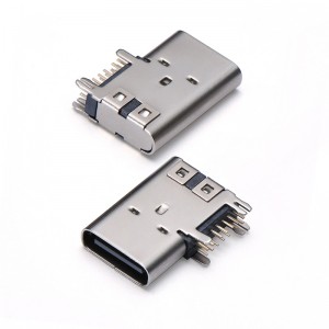 USB-20C-F-14CD Upright USB 2.0 Type C 14 Pin DIP