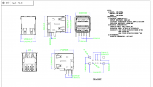 USB-2A-RK11C-D Dual Stacked USB Typ A Anschluss DIP