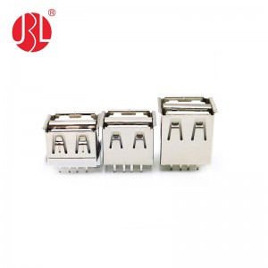 USB-2A-SA10-D Empilé USB 2.0 Type A Embase Connecteur 8 broches DIP Vertical