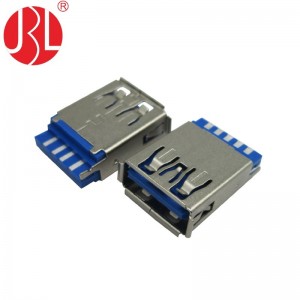 Solder Type USB 3.0 USB Type A Jack Cable Mounting 9 Position