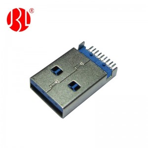 USB 3.0 Type A Plug Surface Mount Right Angle