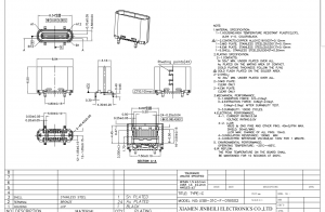 USB-31C-F-01BS02 USB 3.1 Type C Receptacle 24Pin SMD Vertical