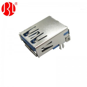 USB A 3.0 Receptacle 9 Positon Through Hole Right Angle
