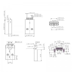 USB 3.0 Type A Plug 9P SMT Through Hole