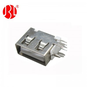 USB-A-CA00-D USB 2.0 Type A Female Connector Upright DIP Right Angle