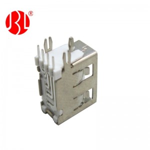 USB-A-CA00-D USB 2.0 Type A Female Connector Upright DIP Right Angle