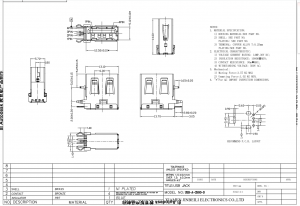 USB-A-CH00-D USB Type A 2.0 Receptacle Upright DIP Right Angle