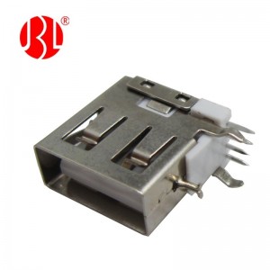 USB-A-CH00-D USB Type A 2.0 Receptacle Upright DIP Right Angle