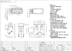 USB-A-CH10-D USB Type A 2.0 Female Connector Upright DIP Right Angle