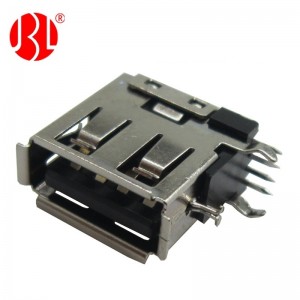 USB-A-CH10-D USB Type A 2.0 Female Connector Upright DIP Right Angle