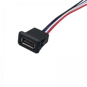 USB-A-SA01-F Snap Fit Panel Mount USB Type A Socket