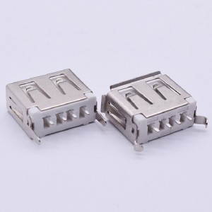 USB-A-SD11J-D-2P USB A USB 2.0 Receptacle 4Pin Through Hole Vertical