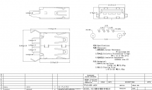 USB-A-SG01-D-H13 USB Typ A 2.0 Buchse 4Pin DIP Vertikal