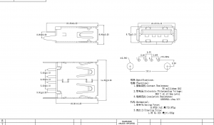 USB-A-SG10-D15 USB-A USB Type-A 2.0 4 положения DIP по вертикали