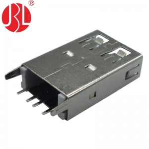 USB-A-SL00-D-H20.5 Длинный корпус USB 2.0, тип A, 4 положения DIP, вертикальный