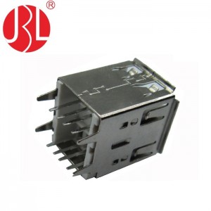 USB-2A-SJ10-D USB Type A Stacked Connector 8Pin DIP Vertical