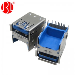USB 3.0 Typ A über USB Typ C Combo-Anschluss DIP rechtwinklig