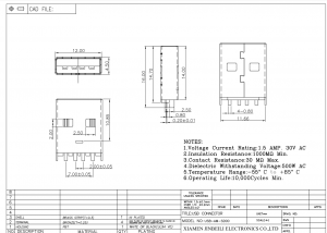 USB-AM-SD00 USB 2.0 Type A Plug 4pin DIP Vertical USB A Male Connector
