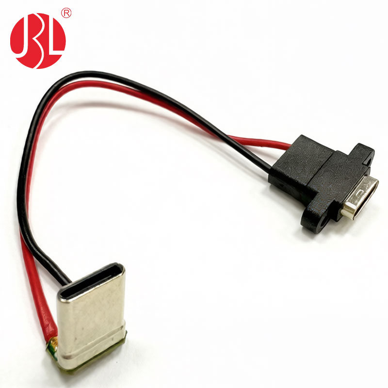 screw lock panel mount USB C female to male cable