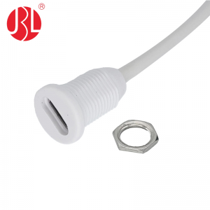Round Panel Mount USB Type C Jack Cable Extension